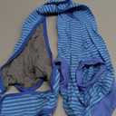 FUAMEY Recovery Suit for Dogs After Surgery,Soft Breathable Dog Bodysuit E-Collar & Cone Alternative Surgical Suit,Male Female Dog Neuter Spay Suits Anti Licking Wounds Onesie Navy Blue Strips M (M (Back:13.4-16.1'', Weight:14-25 LB))