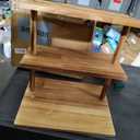 Upgraded Countertop Coffee Station Organizer, 3 Tier Wooden Shelf for Coffee Bar Accessories, Condiment Storage Caddy for Kitchen, Display Rack for Cupcake Tea Cups Kitchen Office