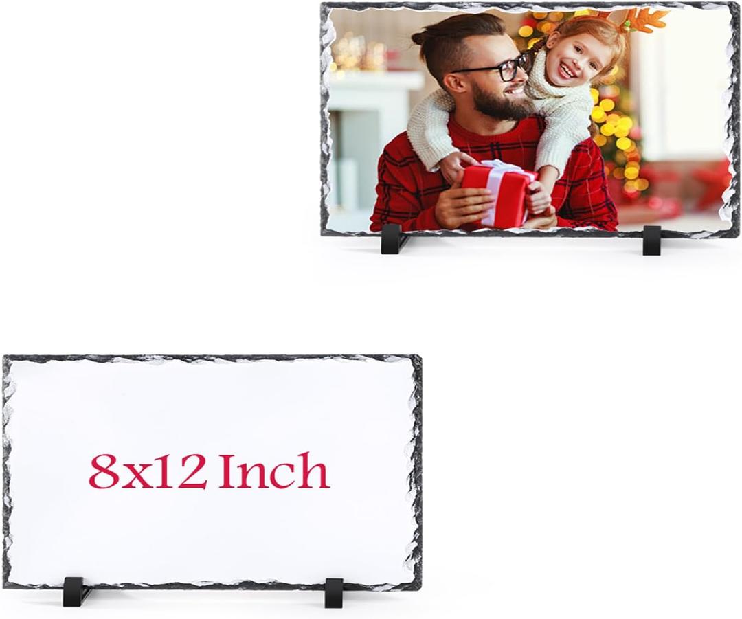 Sublimation Slate Blanks 8x12 Inch Sublimation Plaque Rock Stone Picture Photo Plate 2 Pack Bulk