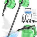 Steam Mop - Detachable Handheld Steam Cleaner & Floor Steamer with 12 Accessories, Multi-Purpose Powerful Steamer for Home Cleaning, Floors, Windows, Furniture, Tiles & Grout (Geen)