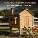 W B D WEIBIDA 5 Inch Heavy Duty Caster Wheels Set of 4, 1080 LBS Outdoor Industrial Wheels Swivel Large Rubber Casters with Brake for Workbench, Dolly, Cart, Trolley, Wagon (2 Brake & 2 Fixed)