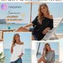 Oakgarden 3 Pack Women's Off Shoulder Tops Oversized Half Sleeve T Shirts Casual Loose Tees Summer Basic Tunic (XL)