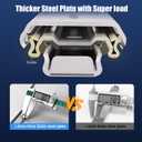Thickened 200Lbs Heavy Duty Drawer Slides 1 Pair 40 Full Extension Ball Bearing Sliding Rails Kitchen Cabinet RV Runners Shelf Tool Box Tracks Glides (1/2" Thick, 40" L)