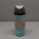 Owala Kids Flip Insulated Stainless-Steel Water Bottle with Straw and Locking Lid, 14-Ounce, Brown/Teal (Mint Chocolate Chip)