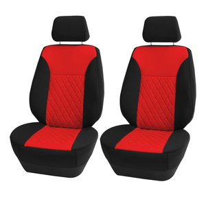 FH Group Front Set Neoprene Car Seat Cover for Low Back Seats with Removable Headrest, Universal Fit, Airbag Compatible, Seat Cover for SUV, Van Red