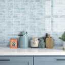 Tilingview 30 PCS Peel and Stick Backsplash Tile for Kitchen/Bathroom/Living Room, 3"x 9" Self-Adhesive Subway Tile for Backsplash, Imitation Glazed Tiles/Handmade Tiles (Glossy Pastel Blue)