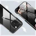 MATEPROX Compatible with iPhone 14 case Clear Thin Slim Crystal Transparent Cover Shockproof Bumper Case for iPhone 14 6.1" 2022(Black)