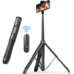 ATUMTEK 51" Selfie Stick Tripod, All in One Extendable Phone Tripod Stand with Bluetooth Remote 360 Rotation for iPhone and Android Phone Selfies, Video Recording, Vlogging, Live Streaming, Black