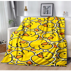 Bedding Yellow Rubber Duck Duvet Cover Sets for Kids, Cute Yellow Duckies Comforter Cover Set Cartoon Duck Gifts for Duck Lovers, Queen Size