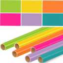 Skyygemm 6 Rolls Bulletin Board Paper Rolls,4 x 24 ft,Neon