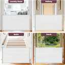 Retractable Baby Gates for Doorways, 58" Extra Wide Mesh Child Dog Gate for Stairs, 34" Tall Toddler Pet Gate Indoor and Outdoor, Easy Install, Essential for Home Safety, White