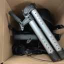 Upright Walkers for Seniors, 450 lb Heavy Duty Stand Up Rollator Walker with Adjustable Soft Sponge Arm support & Seat, Tall Standing Folding Rolling Walker with 8'' Wheel, Grey