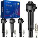 KAX Set of 4 UF499 Ignition Coil Pack and 5464 Iridium Spark Plug, Fit for Hyundai Accent, for Kia Rio/Rio5, L4 1.6L,2006 2007 2008 2009 2010 2011 2012 2013 2014, Replace# 2730126640