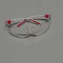 NoCry Clear Safety Glasses for Women with Adjustable Frames  Anti Fog Safety Glasses with 100% UV Protection & Scratch Resistance, ANSI Z87.1 Rated  Perfect Safety Goggles for Women, Nursing Goggles (White & Pink)