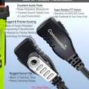 commountain Earpiece with PTT/Mic Compatible for Kenwood Baofeng SAMCOM BTECH Retevis Walkie Talkies Radios and BF-F8HP UV-82HP UV-5R UV82 UV82C UV5X3 TK NX, Acoustic Tube Headset, 2 Pin Style
