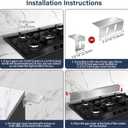15.7" - 30" Stove Gap Filler,Slide-in Range Rear Filler Kit-Stainless Steel Backsplash for Stove,Range Gap Filler,Stove Trim Kit with Most Brands Between Stove and Backsplash,Oven Gap Filler (Silver)