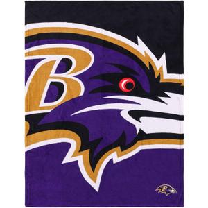 FOCO NFL Unisex-Adult NFL Team Logo 60" x 50" Supreme Slumber Plush Throw Blanket