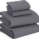 RUVANTI 100% Cotton Flannel Sheets Full Size - 4 Piece Warm, Soft & Breathable, Deep Pocket, Double Brushed Cozy All Season Bedding Set, Dark Grey
