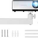 2-Be-Best Projector Wall Mount Mini Projector Mount Length 7.87IN / 20CM Wall Projectors Mounts Adjustable Bracket 1/4" M4 M6 Screw Size Upgraded White