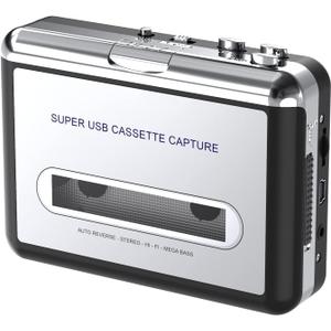 DigitNowCassette Tape To MP3 CD Converter Via USB,Portable USB Cassette Tape Player Capture MP3 Audio Music,Compatible With Laptop and Personal Computer,Convert Walkman Tape Cassette To MP3 Format