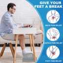 Foot Rest for Under Desk at Work, Foot Stool with Washable Cover, Comfortable Office Desk Accessories, Footrest with 3 Adjustable Heights, for Offices Gaming Chair, for Leg Support, Gray (Without Feet Warm Pocket)