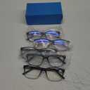 5 Pack Blue Light Blocking Reading Glasses for Men with Spring Hinge Fashion Large Wide Computer Readers for Men, Magnification Strength: 2.0 x