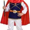 Nuehoryu Prince Charming Costume for Boys Kids Royal Prince King Outfit for Cosplay Party Dress Up(Blue, 5-6 Years)