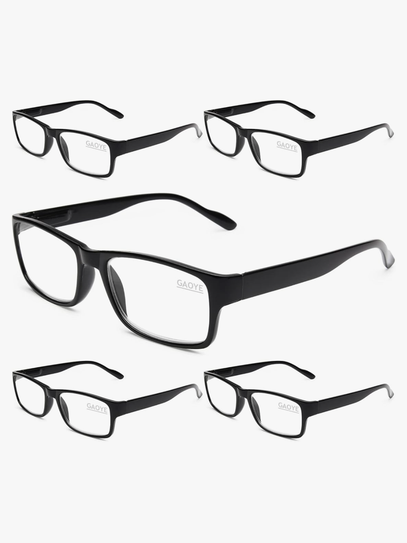 Gaoye Professional Reading Glasses for All Day - Computer Readers with Blue Light Protection - Value Pack +0.75