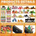 34 Pcs Small Interchangeable Patriotic Truck Decor 4th of July Table Centerpiece Holiday Seasonal Sign Farmhouse Wood Home Office Desk Accessories Memorial Day Tiered Tray Decorations Gift