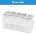 10ml Glass Vials for Injection, with Self Healing Injection Port, Transparent Sealed, Empty Vials for Injection (50, 10ml)