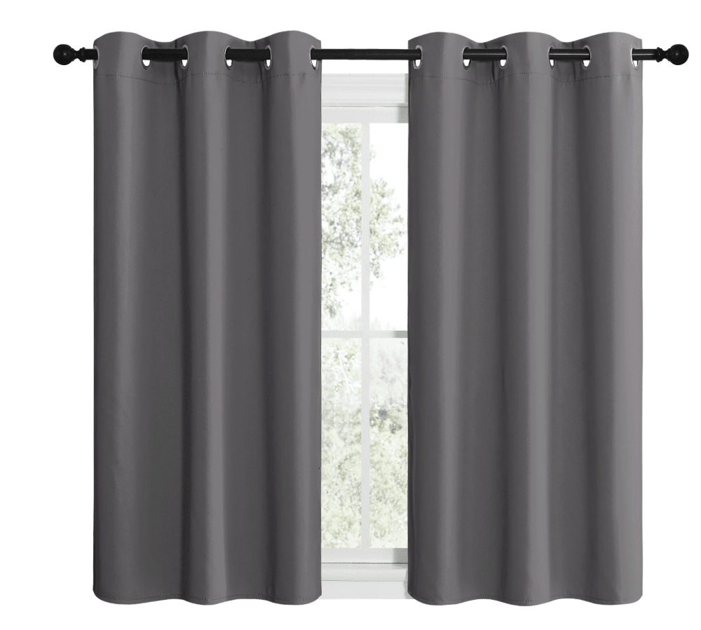 Curtains Grey Curtains L40'xW50'/Grey Curtains Set of 2 Panels/Thermal Insulated Room Darkening Bedroom Curtains