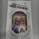 30Pcs Valentines Day Press on Nails Medium Almond QUNQINLI Red Fake Nails Blush False Nails with 3D Gold Pearl Cherry Lips Design French Tip Acrylic Nude Glue on Nails for Women Manicure Decoration