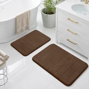 Bathroom Rugs Sets 2 Pieces, Thick Memory Foam Bathroom Mat Set, 31" X 19" + 23" X 15"