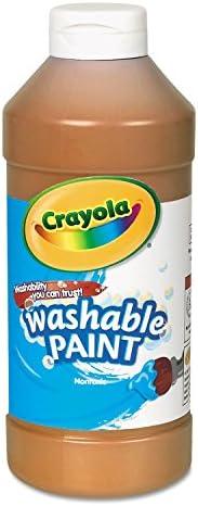 Crayola Washable Nontoxic Paint, 16 Fluid Ounce, Assorted Colors