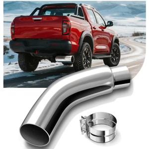 Elbow Exhaust Tip, 5 Inch Chrome Diesel Exhaust Tip with a Clamp, 5 to 6 Inch Exhaust Elbow Tip for Pick-up trucks
