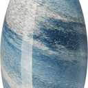 Oval Glass Pendant Lamp Shade - Grey Blue Art Glass Light Covers for Kitchen Island Pendant Light Fixtures Replacement