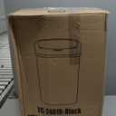 BestOffice | 13 Gallon Trash Can with Lid | Automatic Touchless Garbage Can | Odor Control | Modern Oval Design | Easy to Clean | Plastic | Black | Fits Any Kitchen, Bathroom, Office or Home