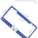 Car Rhinestone License Plate Frame,Bling License Plate Frame,Cute Girly Car Accessories,Shiny Rhinestones Premium Licenses Plates Holder with Mounting Bolts,Fits Cars,SUVs (Dark Blue&White) (2pcs)