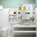 Fundin Bathroom Wall Mount Cabinet with Two Glass Shelves, 20 x 24 Inch Recess or Surface Mount Medicine Cabinet, Frameless Mirror Door Cabinet
