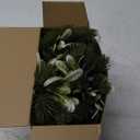 6.5FT Christmas Garland with Lights,Prelit Christmas Decorations,Lighted Garland with Battery Operated,Realistic Olive & Pine Needles Greenery Home Decor for Mantle Fireplace Table Indoor Outdoor