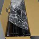 Kitsure Extendable Dish Drying Rack - Rust-Resistant Dish Racks for Kitchen Counter with Adjustable Support Legs, Cutlery Holder & Removable Draining Tray (Black, 15.6''-25.2''L  16.9''W  8.1''H)