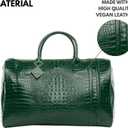 Tote&Carry Apollo 2 Vegan Leather Duffle Bag, TSA-Approved Carry-On for Men & Women, Gold Hardware Weekender for Travel, Gym, or Overnight Use, XL