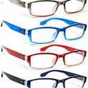 NORPERWIS 6 Pack Ladies Reading Glasses for Women Blue Light Blocking Spring Hinge Fashion Eyeglasses Readers for Women (Mix Color -4, 3.50, multiplier_x)
