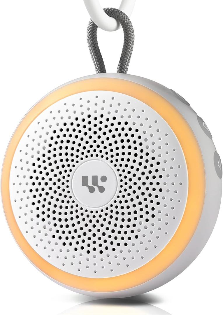 White Noise Machine - Portable Sound Machine for Baby Adult, 20 Non-looping Soothing Sound, Noise Canceling for Sleeping, Sound Therapy for Office Home, Travel, Registry Gift (White)