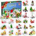 Advent Calendar 2025 - Xmas Themed Building Toys - 24 Days Christmas Countdown Calendar, Christmas Stocking Stuffers for 4 5 6 7 8-12 Years Old Boys Girls Kids