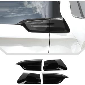 JeCar Smoked Tail Light Cover Trim Guards for 2014-2017 Jeep Cherokee 4pcs
