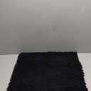 Smiry Luxury Chenille Toilet Rugs U-Shaped 24x20, Soft Absorbent Non-Slip Contour Bathroom Rugs for Toilet, Machine Washable Contoured Bath Mats, Black