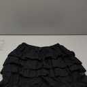 Women Y2k Lolita Bloomers Ruffle Frilly Gothic Shorts Layered Pumpkin Bottoms Party Cosplay Boyshorts Pettipants (Black), One Size