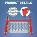 DICMIC Folding Heavy Duty Tire Step for Truck, SUV and RV Adjustable Tire Mounted Step Fit Most Tire from 10.2 to 14.4, Rated up to 300 Lbs, Shark Jaw Shape Non-Slip Design, Red