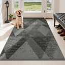 COSY HOMEER Entryway Rugs Doormat 36"x60",Non-Slip Absorbent Door Mat,Grey